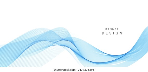 Abstract stylish wave design background isolated on white vector