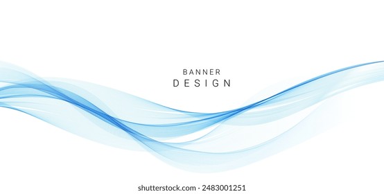 Abstract stylish wave design background isolated on white vector