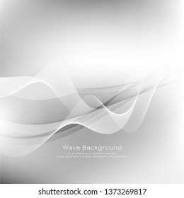 Abstract stylish wave grey background vector