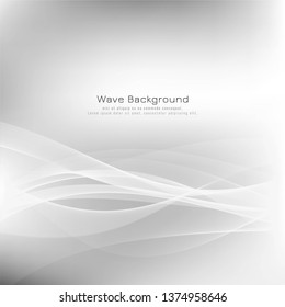 Abstract stylish wave grey background vector