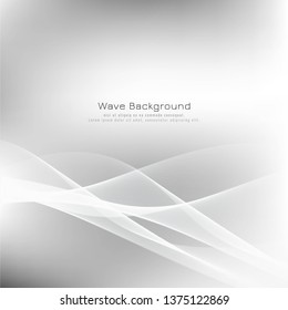 Abstract stylish wave grey background vector