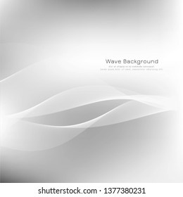 Abstract stylish wave grey background vector