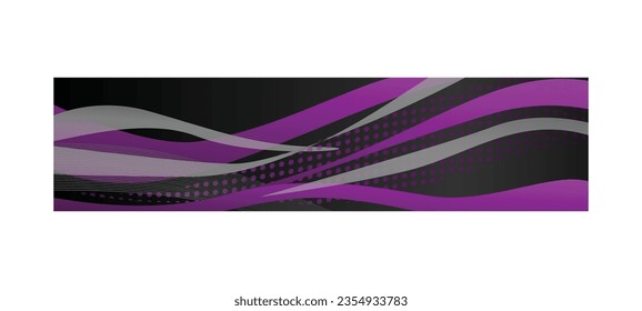 Abstract stylish wave header design vector