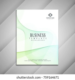 Abstract stylish wavy business brochure design