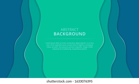 abstract stylish wavy shapes paper cut background