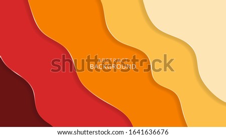 abstract stylish wavy shapes paper cut background. Abstract realistic papercut decoration textured with wavy layers and texture 3d effect pattern. 3d relief Vector cover illustration