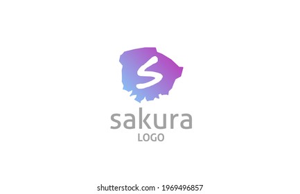 Abstract stylist beauty care logo with initial letter for spa, salon, eye lashes, nail art, hair style, cosmetic brand