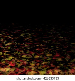Abstract stylized autumn leaves. Vector background