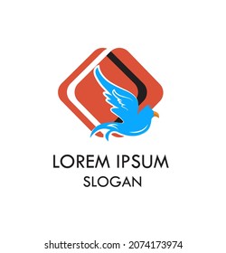 
Abstract Stylized Bird Logo Design