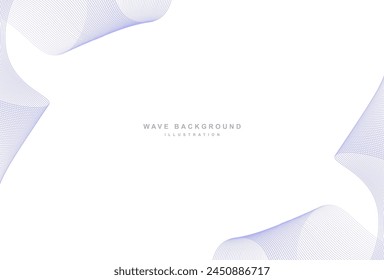 Abstractas ondas estilizadas de línea azul