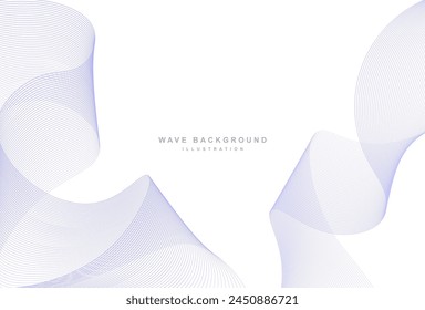 Abstractas ondas estilizadas de línea azul