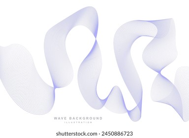 Abstract stylized blue line waves