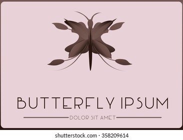 Abstract Stylized butterfly Vector Logo design
