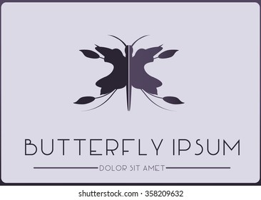 Abstract Stylized butterfly Vector Logo design