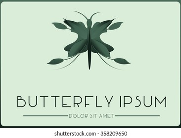 Abstract Stylized butterfly Vector Logo design