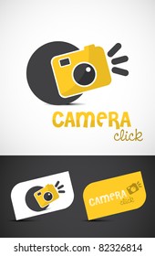 Abstract stylized camera icon such logo, vector EPS10.