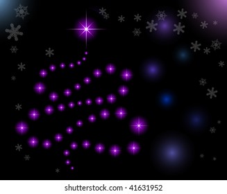 Abstract stylized Christmas Tree - vector illustration