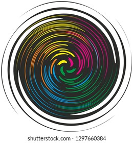 Abstract stylized circle pattern