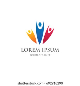 Abstract stylized figure of a man. Logo template design