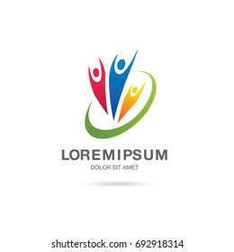 Abstract stylized figure of a man. Logo template design