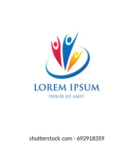 Abstract stylized figure of a man. Logo template design