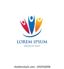 Abstract stylized figure of a man. Logo template design