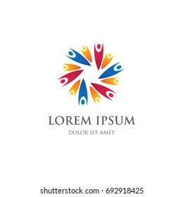 Abstract stylized figure of a man. Logo template design