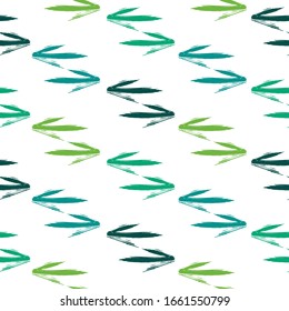 Abstract, stylized fir tree seamless background. Texture with tribal indian hand drawn arrows. Native american background design.