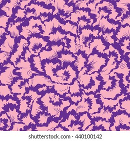 Abstract stylized floral seamless pattern design, elegant and romantic repeating tiled vector background for web and print.