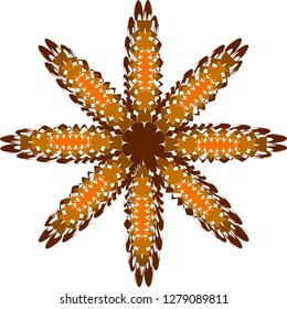 Abstract stylized floral shape. Colorful graphic element for design. Vector illustration.