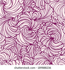 Abstract stylized flowers vector seamless pattern