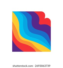 Abstract stylized graphic element for use in presentation templates and web design on a white background. Vector image.