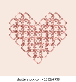 Abstract stylized heart. Vector illustration