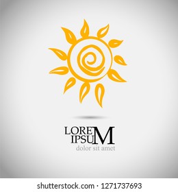 Abstract stylized sun. Vector