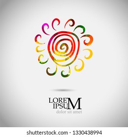 Abstract stylized sun. Vector