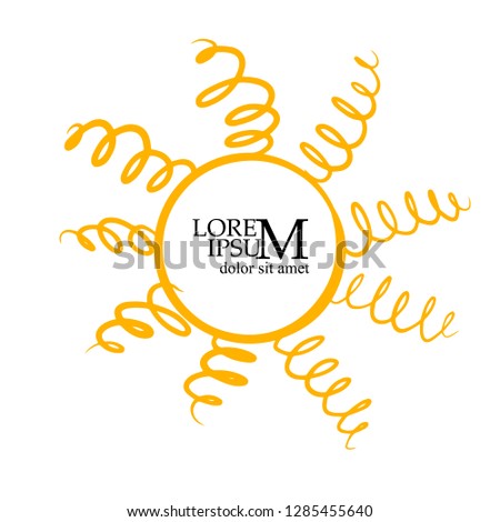 Abstract stylized sun. Vector