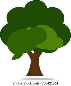 Abstract stylized tree, Nature illustration.