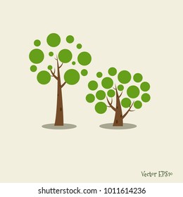Abstract stylized tree. Vector illustration.