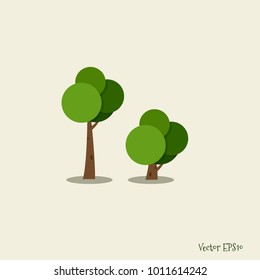 Resumen de árbol estilizado. Ilustración vectorial.