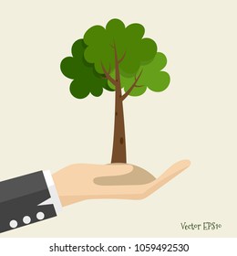 Resumen de árbol estilizado. Ilustración vectorial.