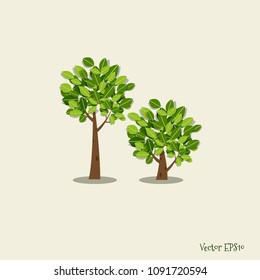 Abstract stylized tree. Vector illustration.