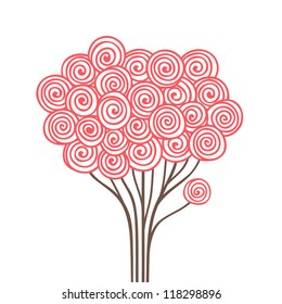 Abstract stylized tree. Vector illustration