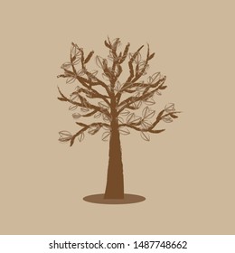Abstract stylized tree. Vector illustration