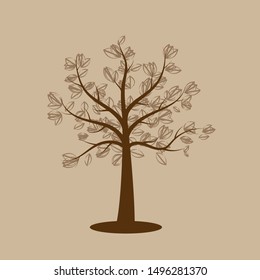 Abstract stylized tree. Vector illustration