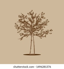 Abstract stylized tree. Vector illustration