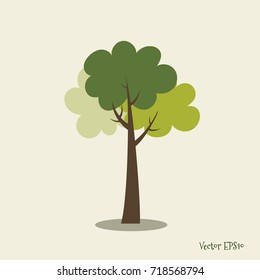 Abstract stylized tree. Vector illustration.