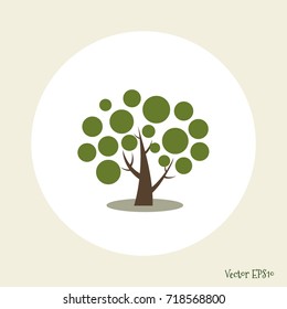 Abstract stylized tree. Vector illustration.