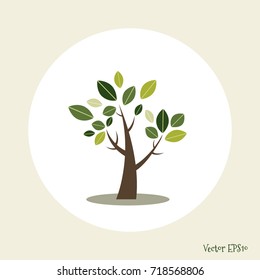 Abstract stylized tree. Vector illustration.