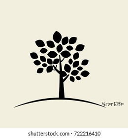 Resumen de árbol estilizado. Ilustración vectorial.