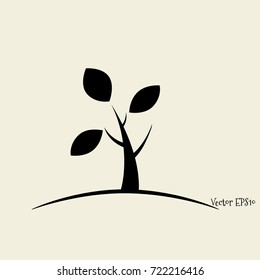 Abstract stylized tree. Vector illustration.